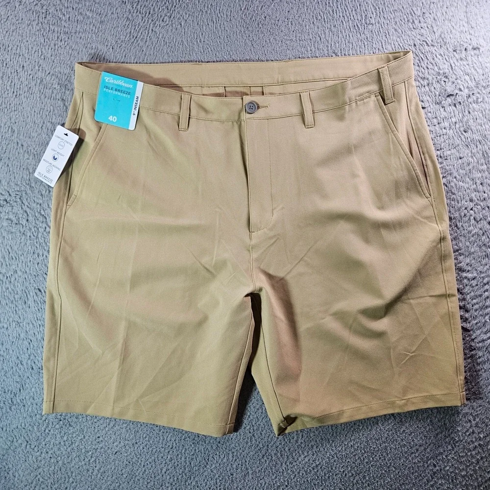 NWT Caribbean Isle Breeze Performance Shorts Men 40 x 9